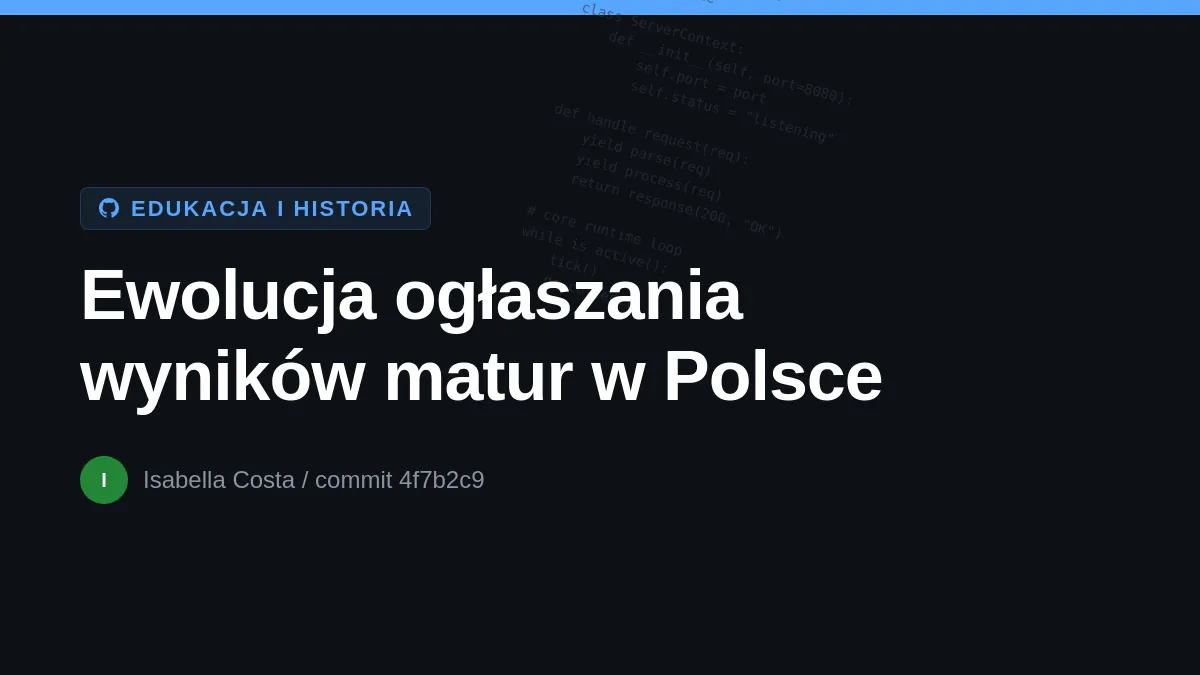 Historia Wyników Matur w Polsce: Od Papieru do Cyfryzacji w 2026
